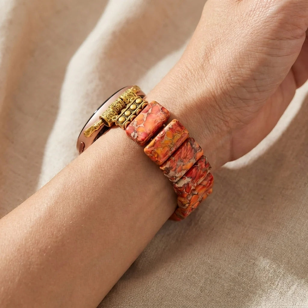 Sunset Jasper Watch Band - Jasper