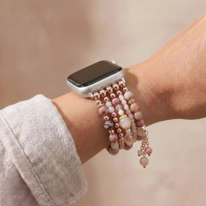 Rose Glow Sunstone Fitbit Watch Band - Sunstone