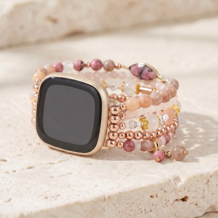 Rose Glow Sunstone Fitbit Watch Band - Sunstone