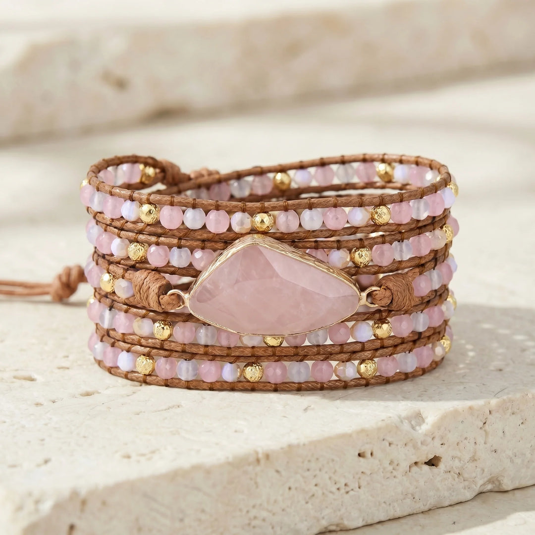 Gentle Grace Rose Quartz Bracelet - Rose Quartz