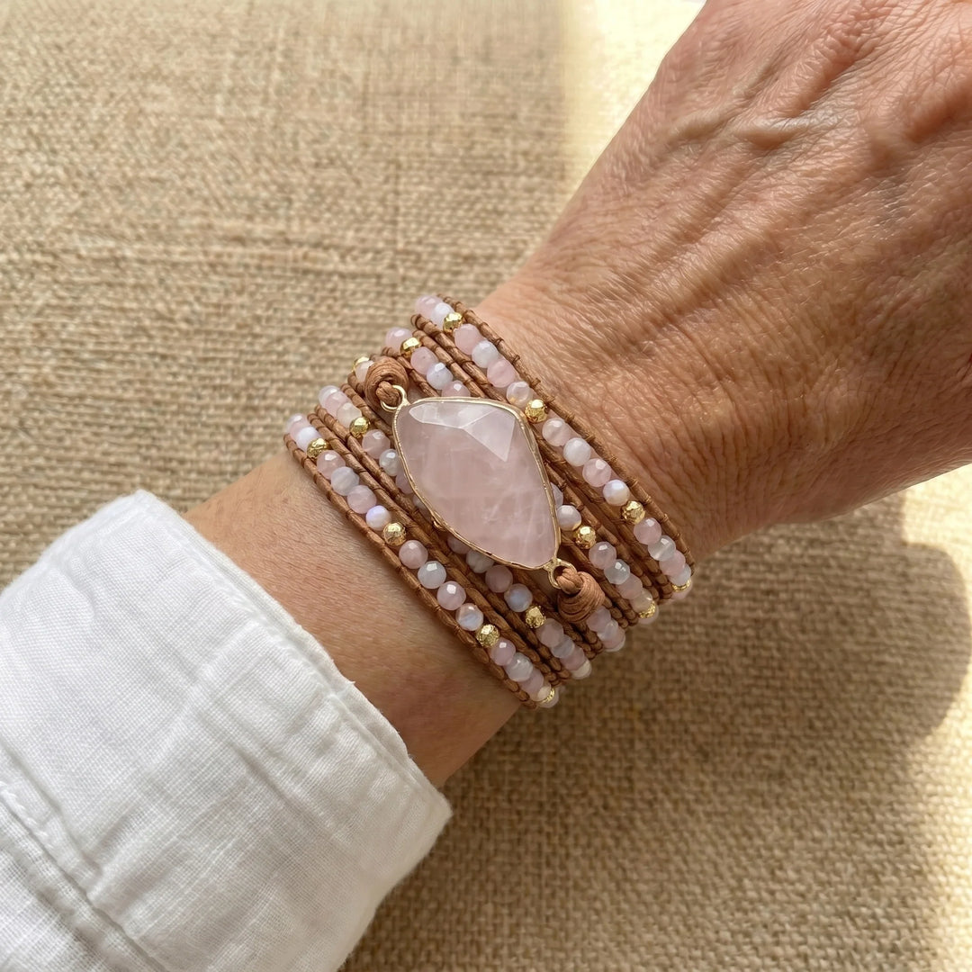 Gentle Grace Rose Quartz Bracelet - Rose Quartz