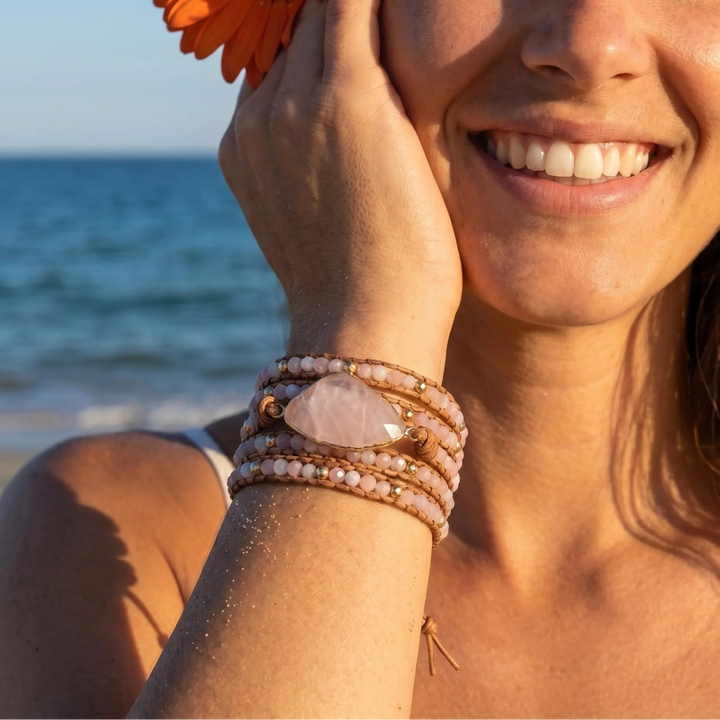 Gentle Grace Rose Quartz Bracelet - Rose Quartz