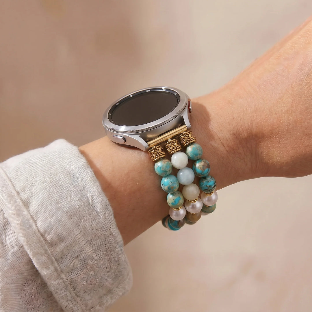 Ocean Breeze Jasper Samsung Watch Band - Jasper