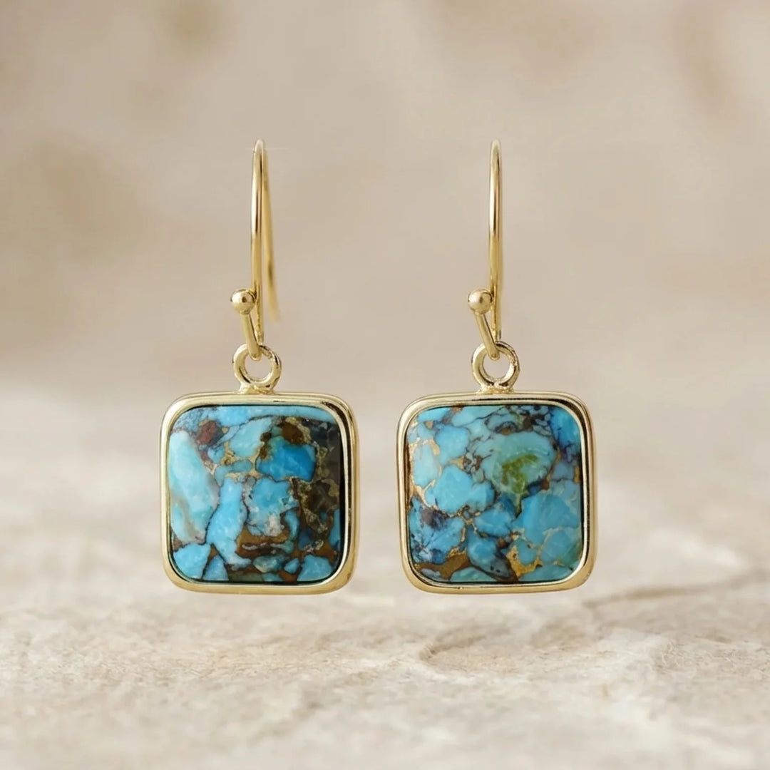 Expressive Turquoise Earrings - Turquoise