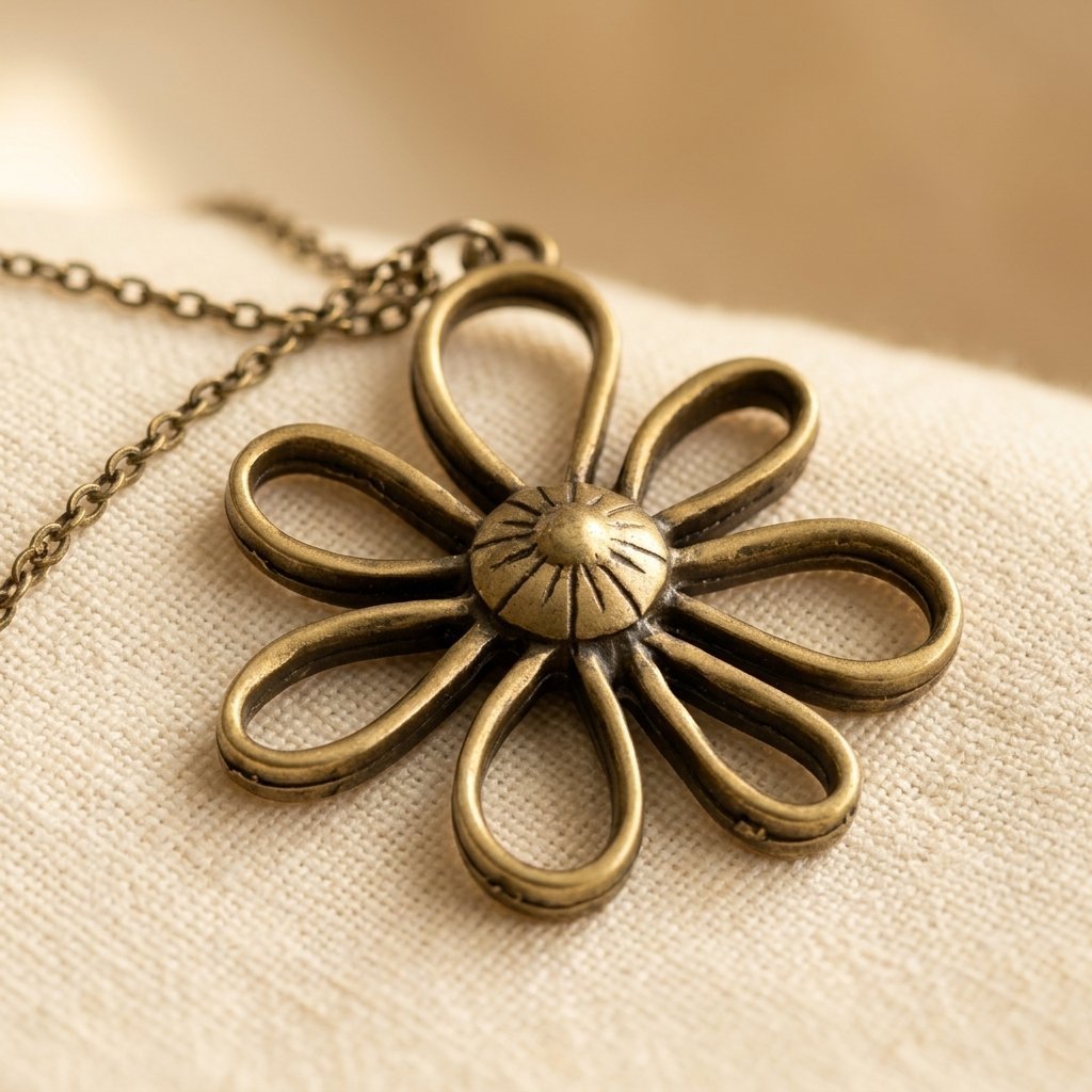 Vintage Antique Bronze Tone Necklace