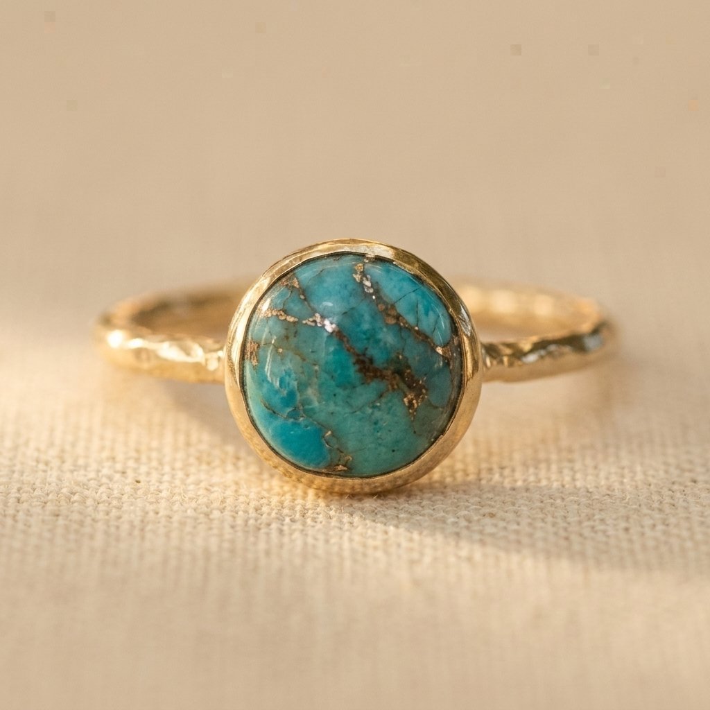 Bohemian Turquoise Gold Ring