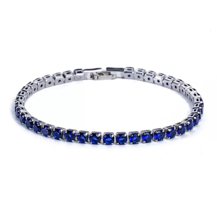 Sapphire Tennis Bracelet | White Gold