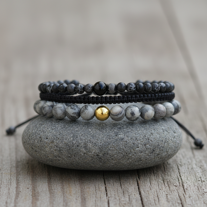 Imperial Power Bracelet Stack - Hematite
