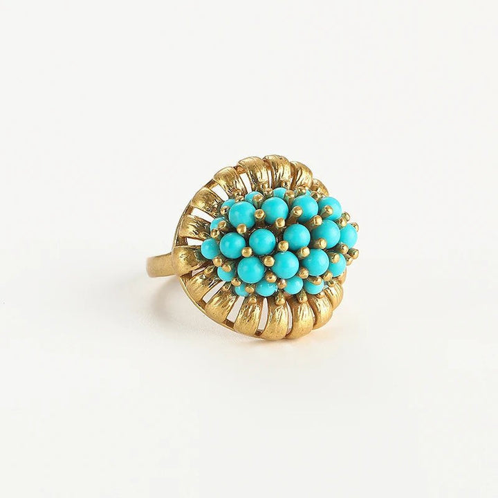 Turquoise Bloom Vintage Ring